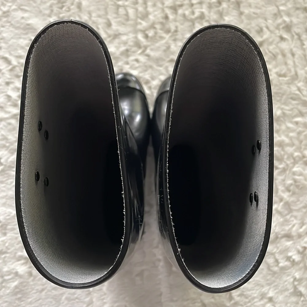 Nicole Miller Black Tall Rain Boots Size 8 - Picture 15 of 16